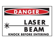 Lab Laser Safety Signs