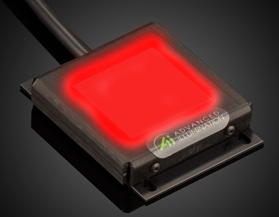 50 x 50mm, Red 625nm, MicroBrite High Intensity Edge-Lit