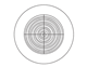 Concentric Circles Reticle, 1.2 - 18mm Dia, 1.2mm Increments