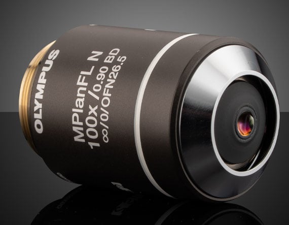 オリンパス 明暗視野用対物レンズ M PLAN FL 100X | Edmund Optics