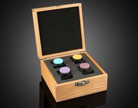 Set of 4, Spectralon® Color Diffuse Reflectance Standards (Cyan, Orange, Purple, and Violet)