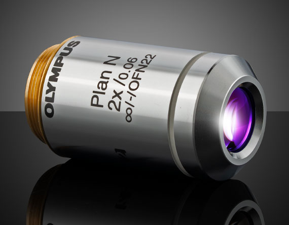 オリンパス プランアクロマート対物レンズ PLN 2X | Edmund Optics