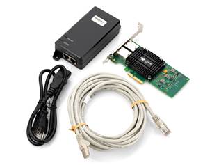 GigE cables, interface cards, and PoE injectors