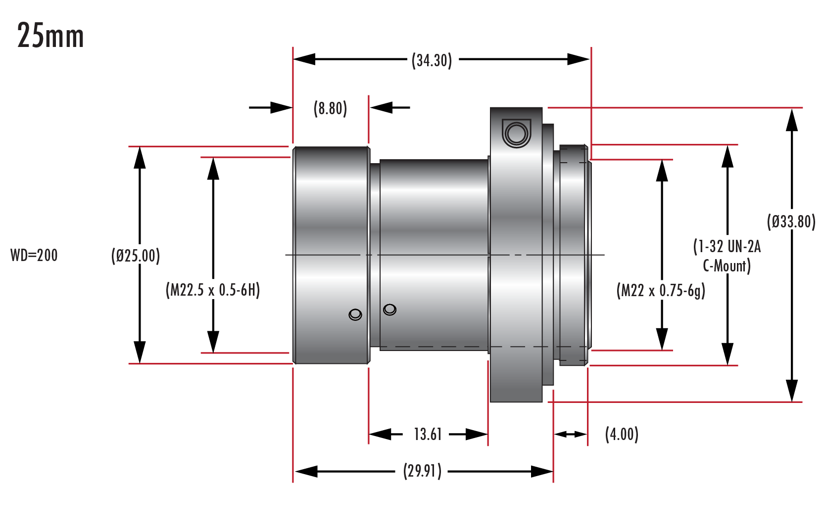 25mm UCr Series Fixed Focal Length Lens