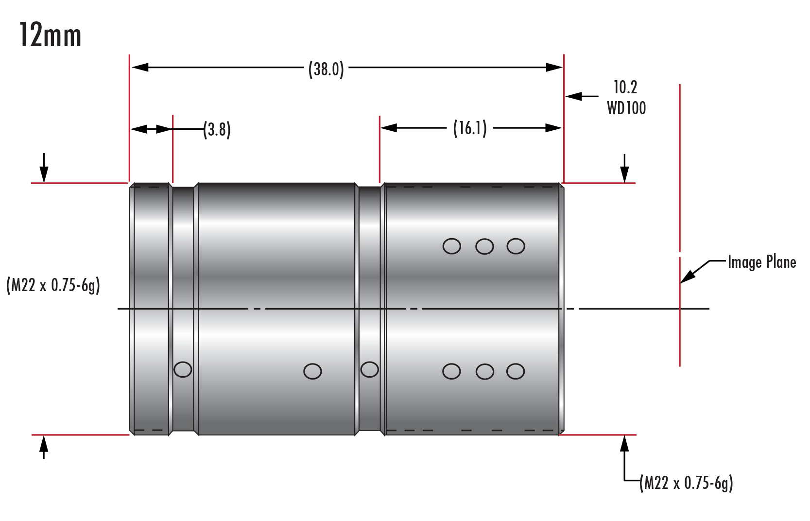 12mm UCr Series Fixed Focal Length Lens