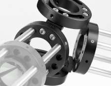 Continuous angular adjustment plates are used in pairs to bend paths