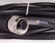M12 Female to Bare Leads, 5 pin, 2m, #34-870