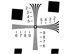 1X - I3A/ISO 12233 Resolution Test Chart | Edmund Optics